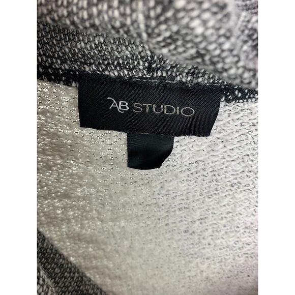 AB Studio Womens Gray & White Cowl Neck Knit Sweater Top Size XL - Picture 3 of 3